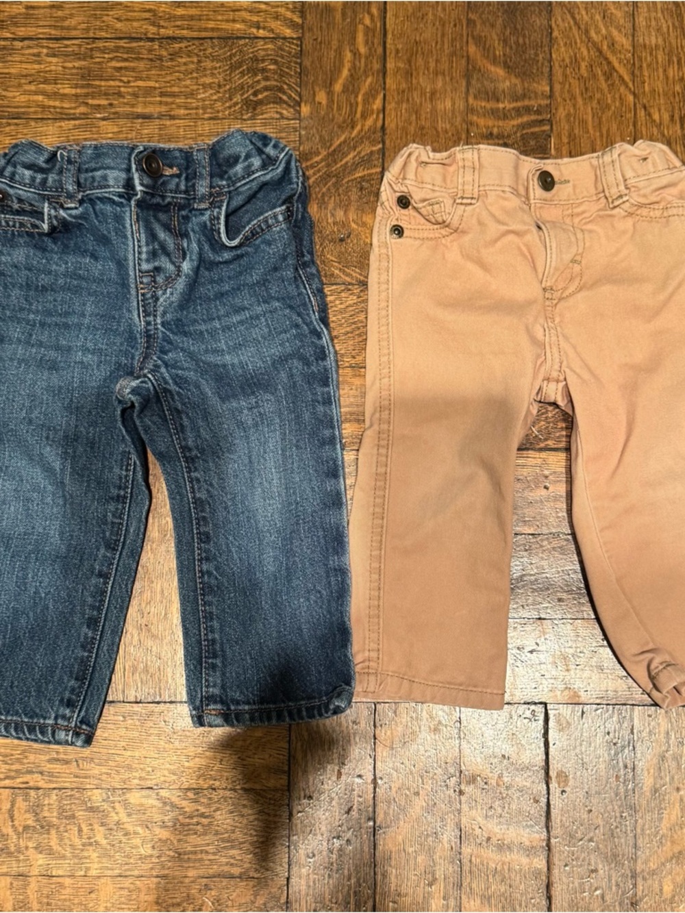 2x Infant Pants Jeans LOT, Wrangler, Size 9-12 Months